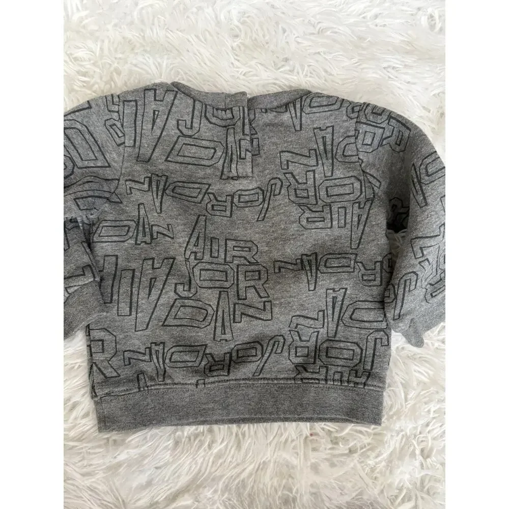 Nike Air Jordan Toddler 9 Mo. Gray W/gold Classic Sweatshirt. Cute, Fun